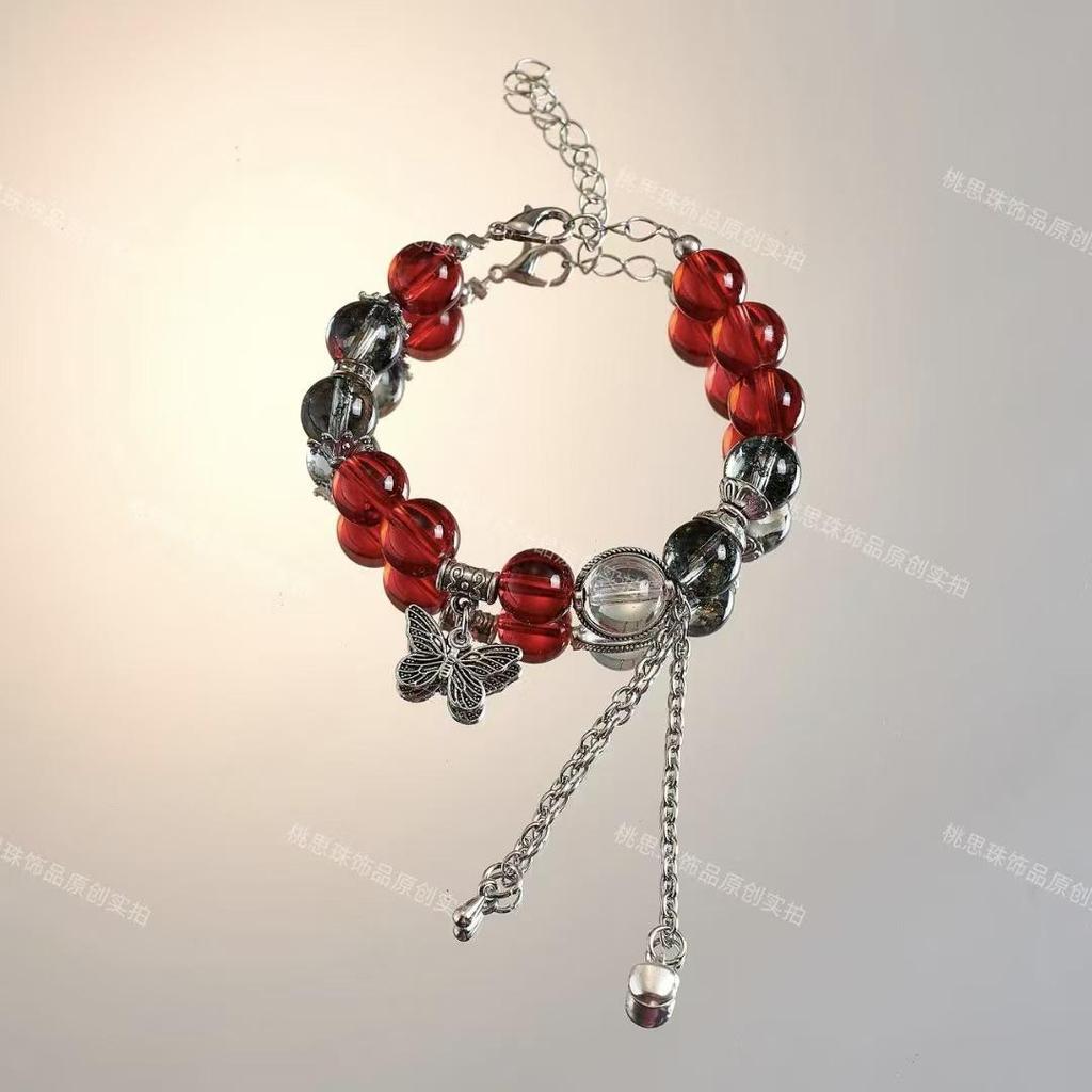 Charming Pink Crystal Floral Bracelet - Court Style Dream Gift for Girlfriend