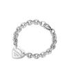 Classic Enamel Heart Bracelet for Women with Clasp Heart Pendant
