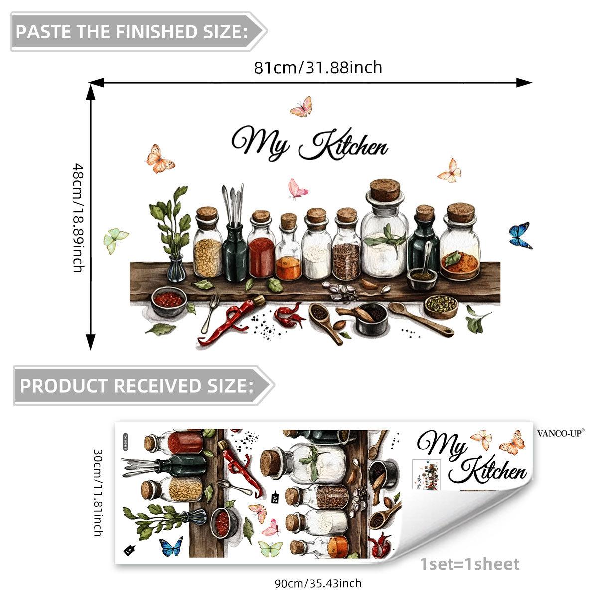 Кухонная наклейка на стену Съемная наклейка на стену DIY Индивидуальный дизайн