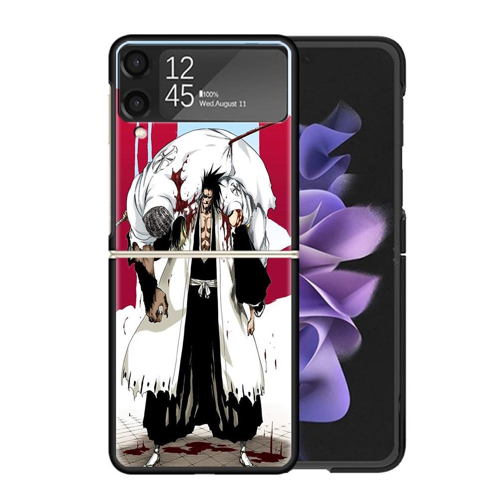 Bleach Zaraki Kenpachi Clear Phone Case For Samsung Z Flip 7 6 5 4 3 Galaxy ZFlip7 ZFlip6 ZFlip5 ZFlip4 ZFlip3 5G Print Cover Z
