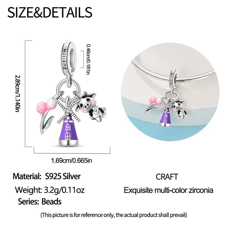 100% Real Copper Purple Series Collection Charms Beads For Women Fit Original Bracelets Fine Diy Jewelry Making