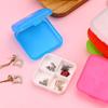 4Grids Cross Print Pillbox Mini Travel Portable Pill Cases 7-day Carry-on Pill Holder Drug Tablet Medicine Storage Organizer Box