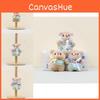 Lovely Cartoon Bear Plush Keychain With Colorful Scarves Perfect For Cute Decorations