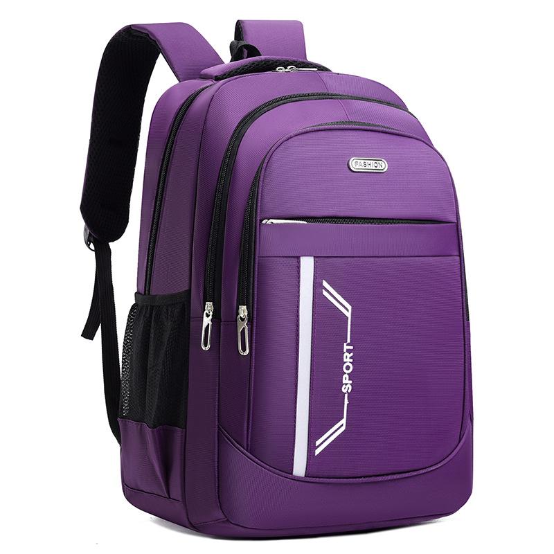 Unisex Oxford Material School Backpack With Letters Designand Comfort Straps