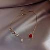 Fashionable Heart Charm Bracelets Beautiful Gold Color Metal Chain Bracelet Adjustable Length Buckle Bracelet