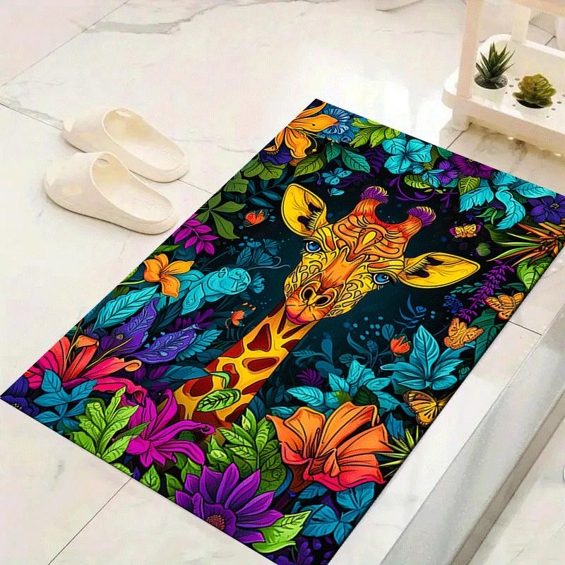 

1pc Mysterious giraffe Print, Design Indoor Area Rug, Soft, Anti-Slip, and Durable Gaming Room Decor for Bedroom, Living Room, and Exercise 60cm by 90cm
