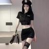 Provocative Policewoman & Secretary Cosplay Lingerie with Open Crotch