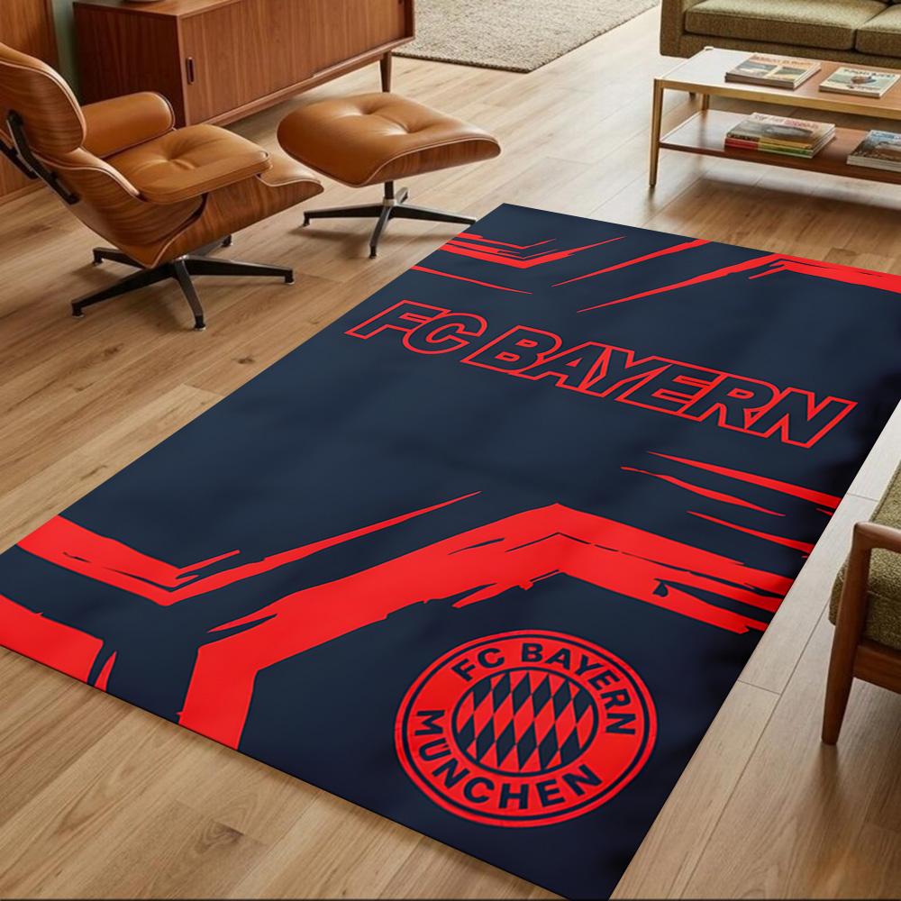 Bayern Munich Football Glory Cleanable Rug Soft Plush Non-slip Bottom Living Room Essential Fashionable Home Decor Housewarming Gift Idea
