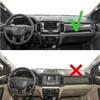 For Ford Ranger Everest 2015 2016 2017 2018- Car Accessories Dashboard Cover Dash Mat Pad Center Console SunShade Carpet Rug