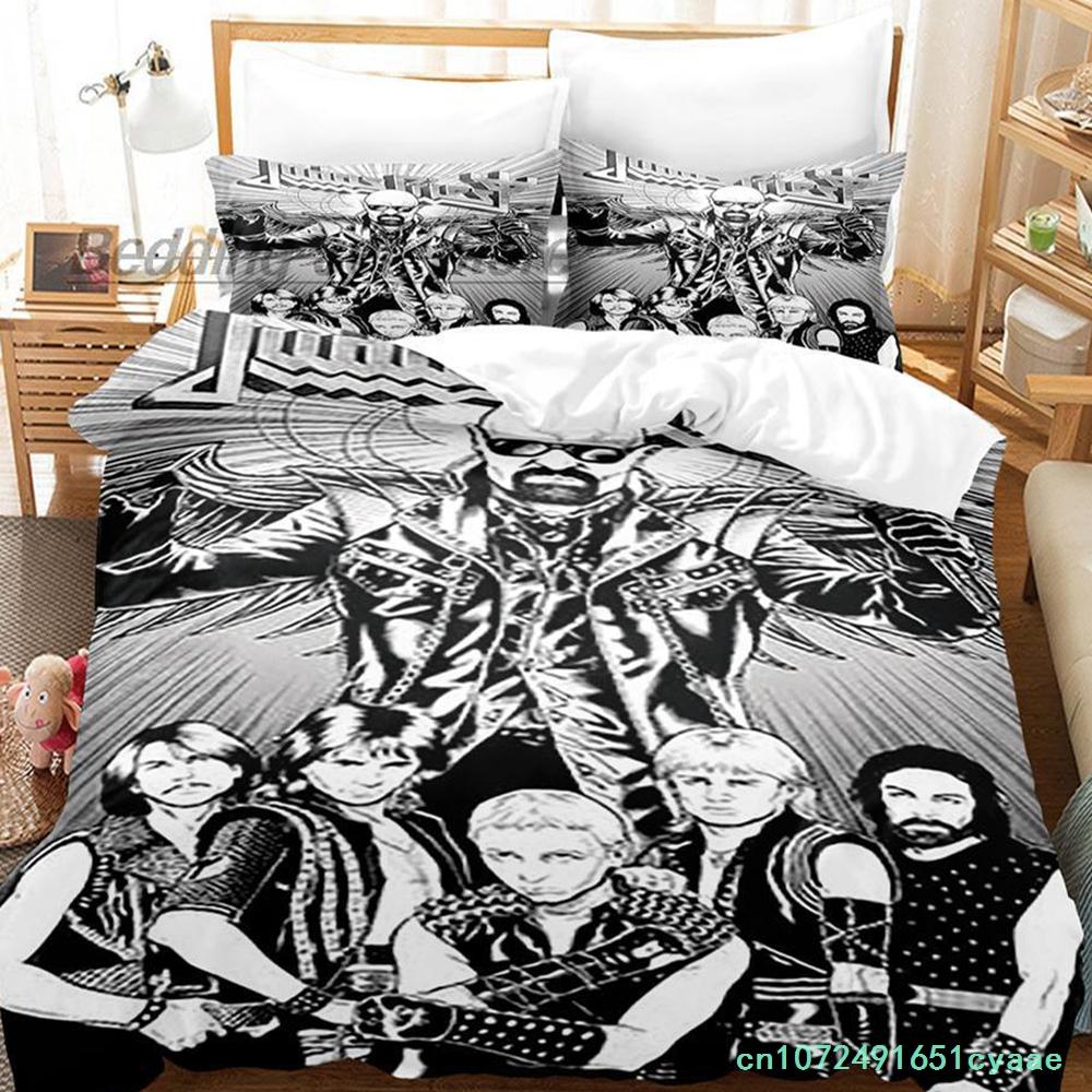 Judas Priest Bedding Set Single Twin Full Queen King Size Bed Set Aldult Kid Bedroom Duvetcover Sets 3D Print Bed Sheet Set