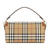 Burberry Note Check Pattern Detachable Shoulder Strap Fabric And Leather Crossbody Tote Bag Women handbags Khaki Brown 81097871
