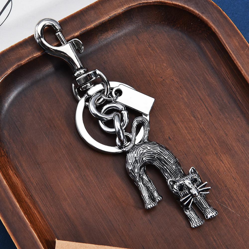 Animal Keychain Zinc Alloy Cat Pendant Cute Cartoon Bag Charm For Travel And Gifts
