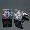 1 Pair Enamel Polishing Retro Pattern Men Cufflinks Electroplating Wear-resistant Shirt Cuff Buttons Clothing Accessories