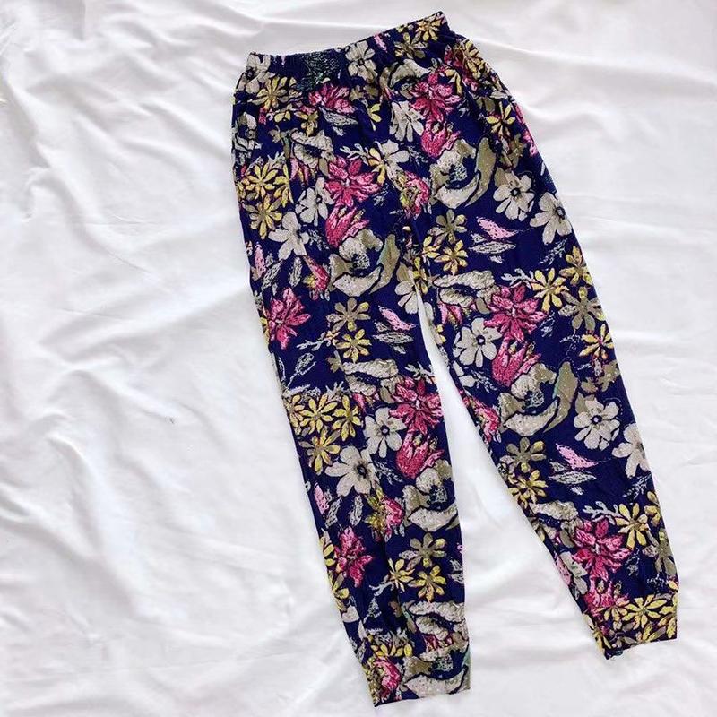 Damen Sommer Eis Seide Weiche Cropped Hose Damen Locker Übergröße Elastischer Bund Leggings Mutter Lässig Dünne Bloomers