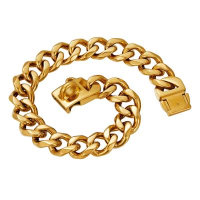 23Mm Thick Stainless Steel Chain Dog Leash Gold Silver Clasp Dog Collar