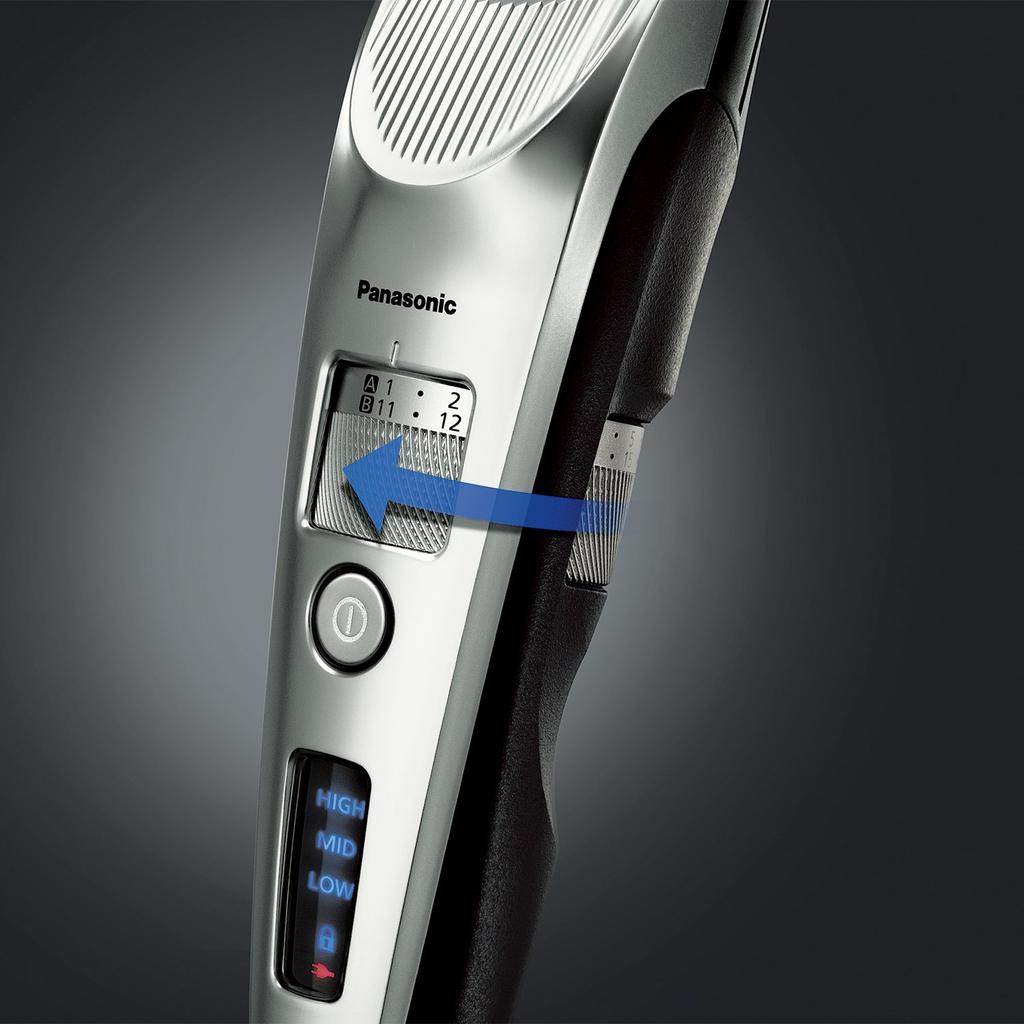 Panasonic Hair Clipper Linear Hair Cutter Made In Japan Rechargeable AC Type Silver Tone ER-SC60-S