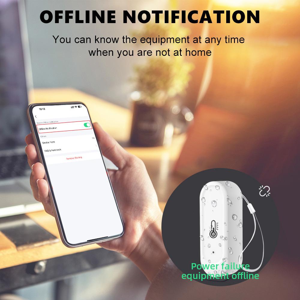 WIFI Temperatur- und Feuchtigkeitssensor IP65 Outdoor Wasserdicht Tuya APP Neuer Hygrometer Thermometer Sensor Unterstützung Alexa Google