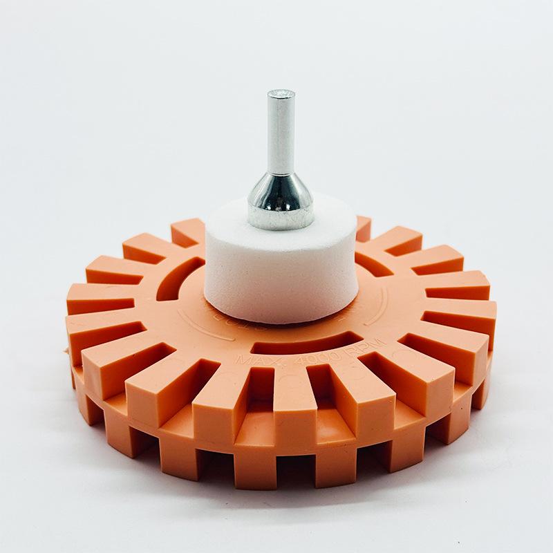 4 Zoll 100mm Zahnradförmiges Klebstoffentfernungsrad Pneumatischer Klebstoff-Farbentferner GummiDisc