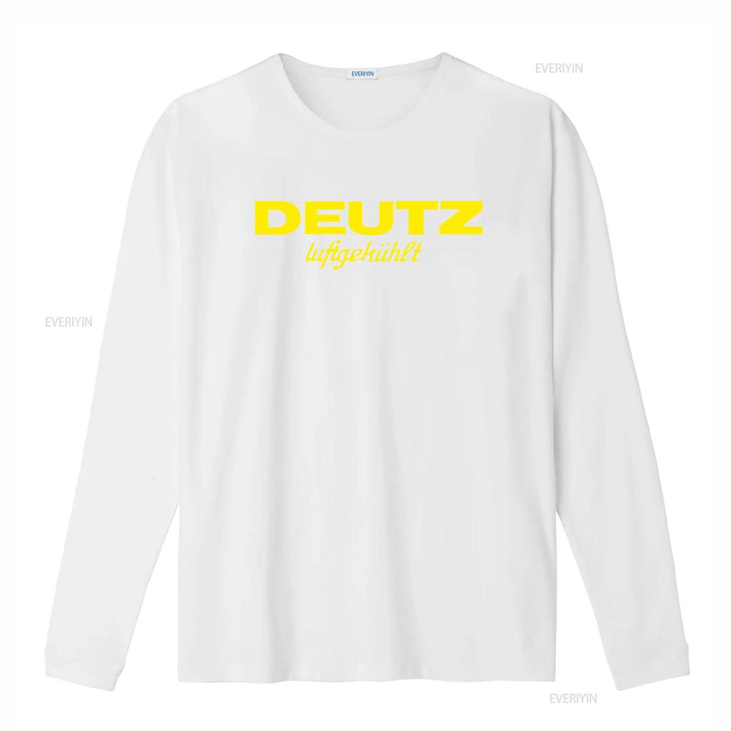 Maglietta Vintage Deutz Raffreddato ad Aria per Uomo Retro Stampa Attrezzature Agricole vintage Lavata Casual abbigliamento di design Traspirante