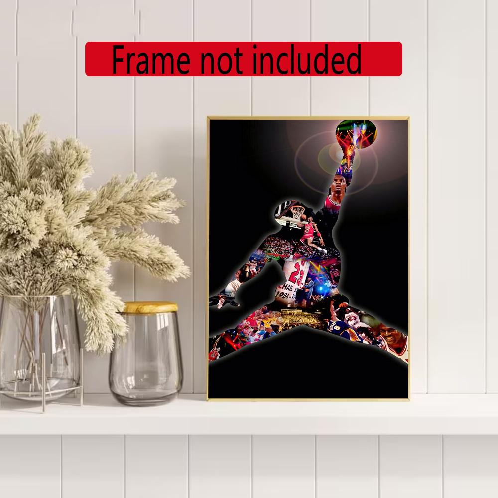 Jordan Diamond Painting Round Diamond Mosaic Rhinestones Diamond Embroidery Craft Kit Wall Decor Without Frame