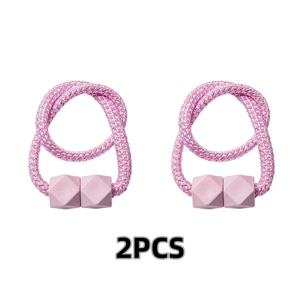 Magnetic Cube Curtain Tiebacks - No-Drill Decorative Ropes