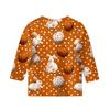 Children's 3/4 Sleeve Tops Casual Print T Shirt Round Neck Pullover Blouse