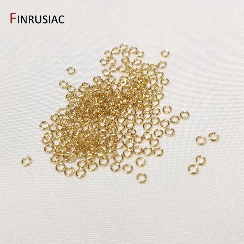 DIY Open Jump Rings For Jewelry Making Accessories,14k Real Gold Plated Brass Metal Material Connecting Ring Wholesale