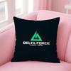 Hot Shooter Game D-Delta Force Cushion Cover Pillowcase Short Plush Invisible Zipper Room Sofa Cushion Cover