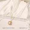 Moon Rhinestone Necklace for Women Ins Simple Niche Choker Versatile Gift for Student Friend