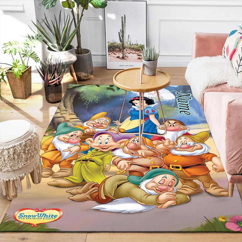 Custom 1Pc Snow White Seven Dwarfs Rug Office Carpet Indoor Outdoor Entrance Doormat Nonslip Soft And Comfortable Living Room D916248