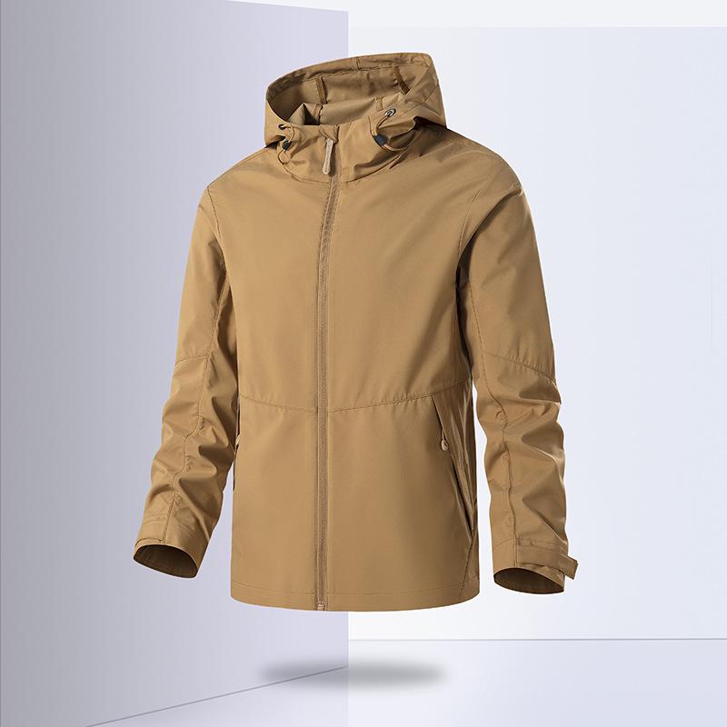 Мужская легкая куртка для улицы Весна 2024 – Однослойная ветровка для бега и альпинизма 3XL