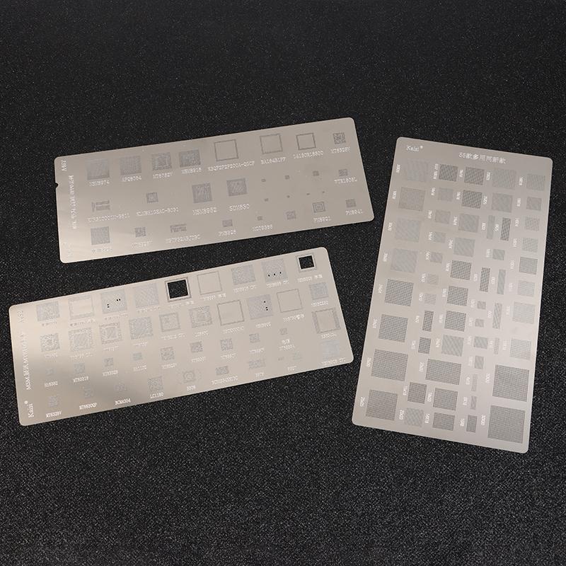 4Pcs Universal Bga Reballing Stencil For Mtk Msm Cpu Pm Power Ic Planting Soldering Net