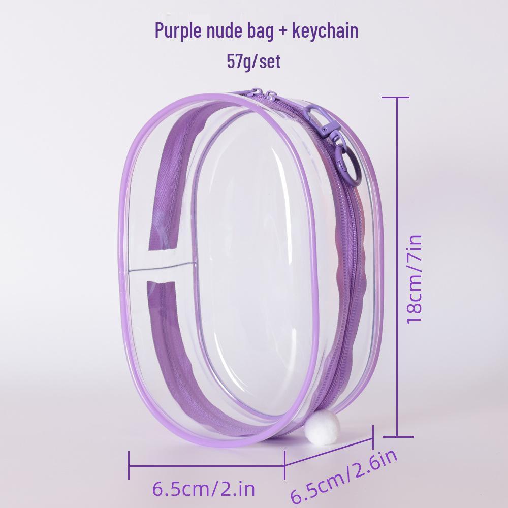 18cm High-Transparency Vinyl Doll Case - Multicolor Stroller Bag with Hanging Option for Anime Collectibles
