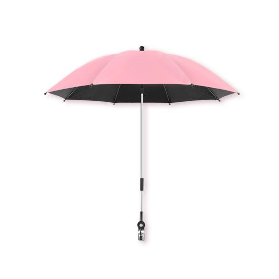 Baby Stroller Umbrella with Clamp UPF 50+ Sun UV Protection Adjustable Waterproof Windproof Universal Outdoor UV Blocking Pram Parasol