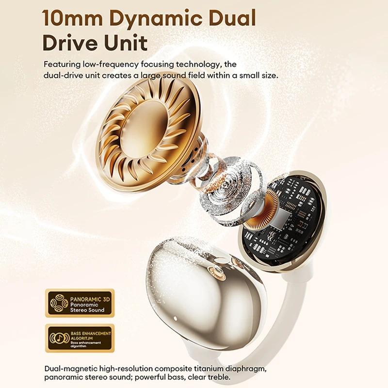 Orijinal Lenovo RS115 Spor Kulaklıkları OWS Kablosuz Bluetooth 6.0 Kulak Klipsli Kulaklıklar Oyun Kulaklığı 25 Saat Süre HD Çağrı Müzik Kulaklığı