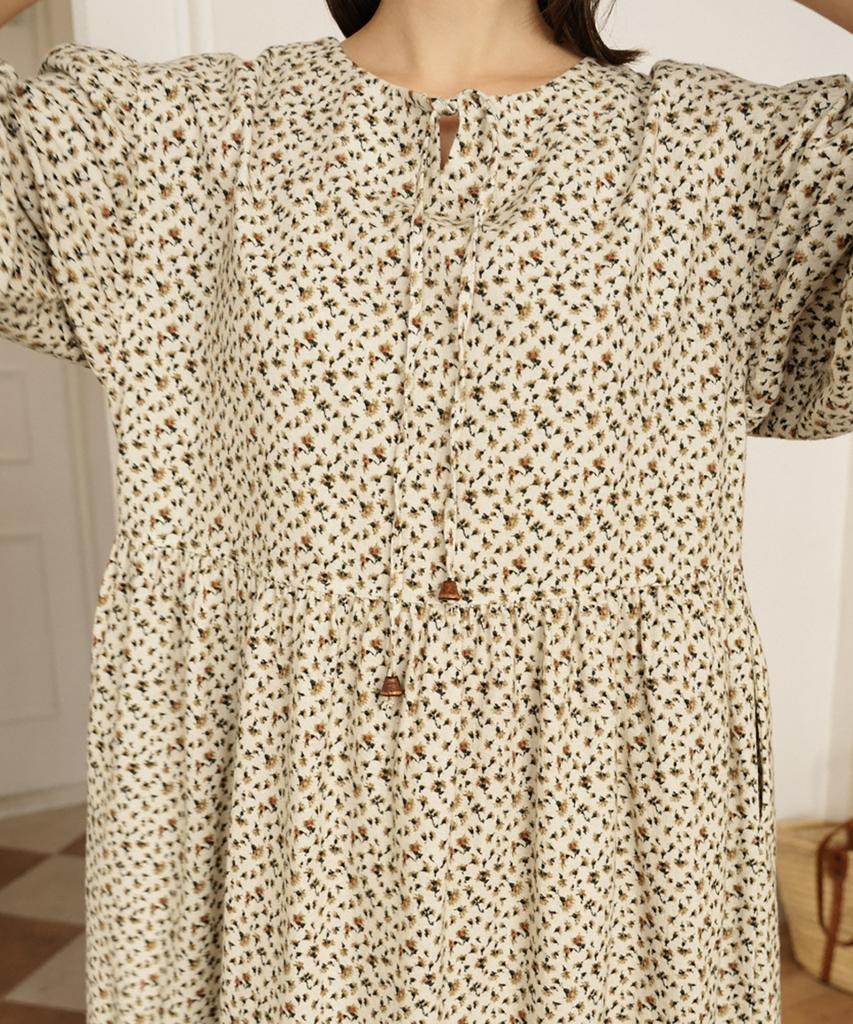 Chikita Flower Balloon Dress Cream