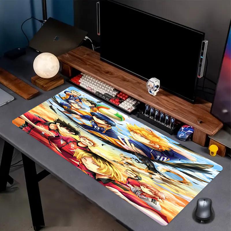 Haikyu Print Mouse Pad, Anti‑Slip Desktop keyboard Mat, for PC Laptop Gaming Working Daily Use, Cool Festival Surprise Gift