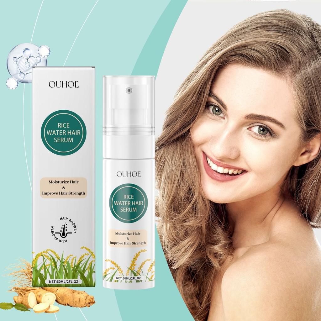 Ouhoe Rice Water Hair Repair Spray For Nourishing Dry Frizzy Hair And Scalp Hydration