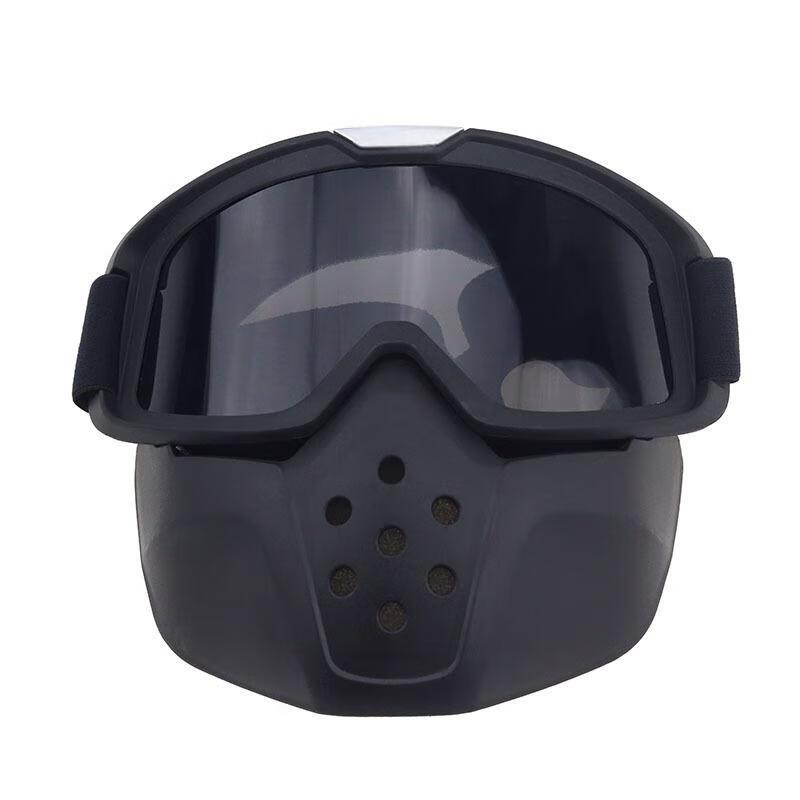 Harley Retro Motorcycle Helmet Mask Goggles Set