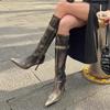 Spice Girls Pointed-toed Stiletto Boots Women's 2025 New Retro Polished High-heeled Fashion Boots But Knee Knight Boots
