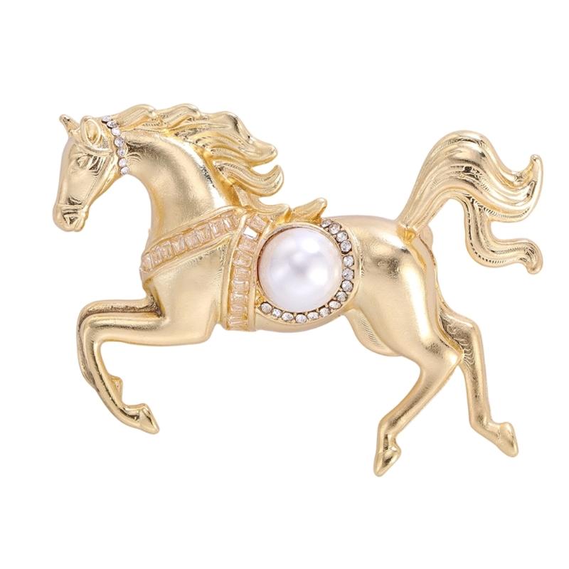 

Стильная Брошь Многофункциональный Аксессуар Красивый Значок Лошади Животная Брошь Идеально для Любителей Моды Подарок 1