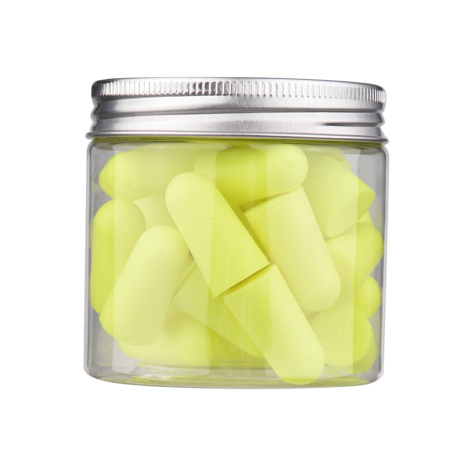 

30 шт. Мягкие пенопластовые беруши многоразовые губчатые беруши для сна против храпа шумоподавления слуха One Size жёлтый