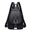 Chic Women's Korean-Style Minimalist Soft Leather Backpack – Simple, Large Capacity, Casual Design