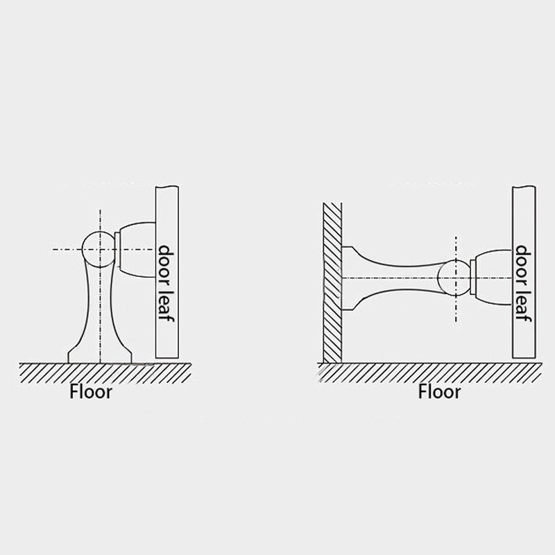 304 Stainless Steel Door Stopper,Magnetic Door Stop,Door Catch,Nail-free Screws for Stronger Mount,Furniture Hardware