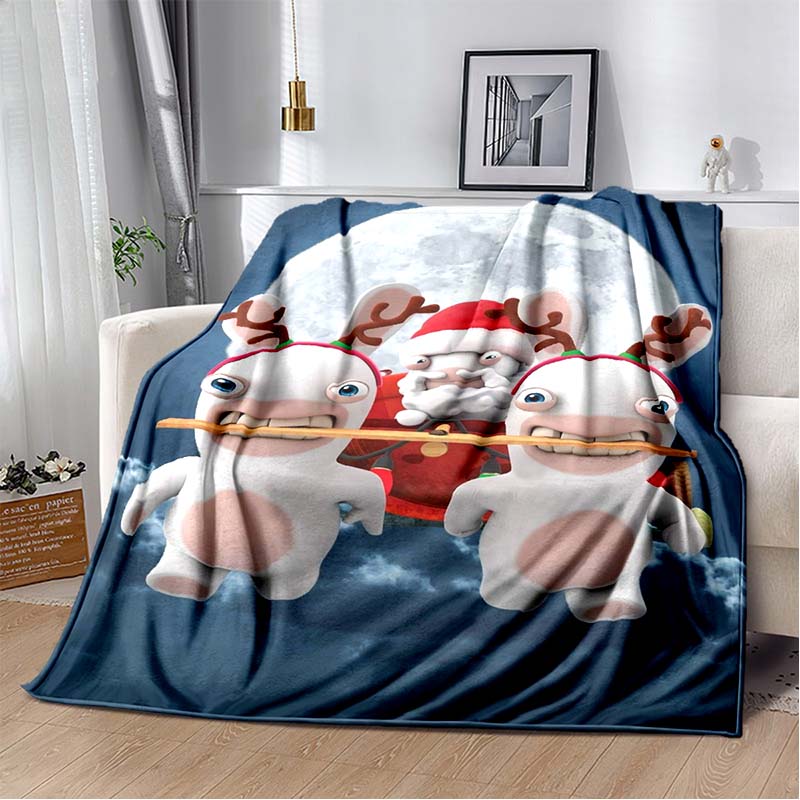 GAME Raving Rabbids Blanket,portable and Suitable for All Seasons, Making A Unique Birthday Gift.A Soft Flannel Blanket