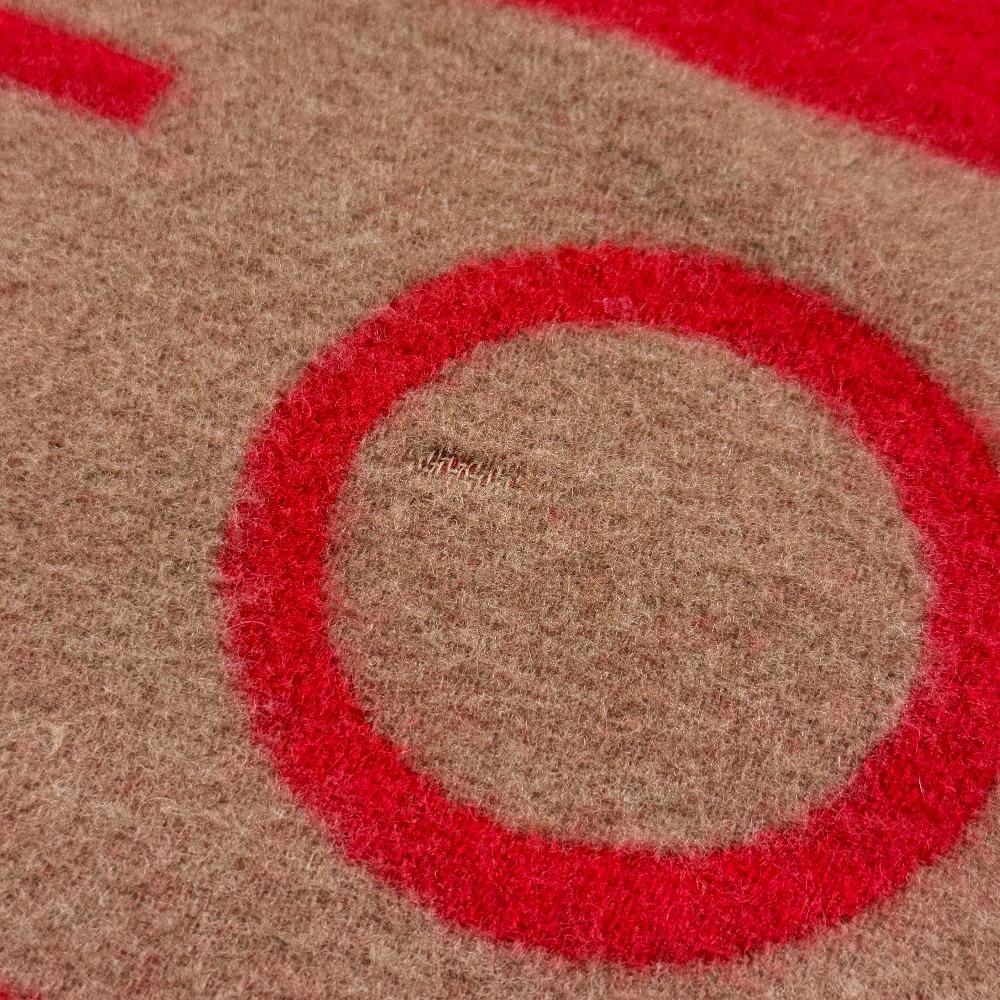 LOUIS VUITTON M71295 LV logo Monogram pattern cashmere Echarpe Baroda Scarf Red cashmere Women Used