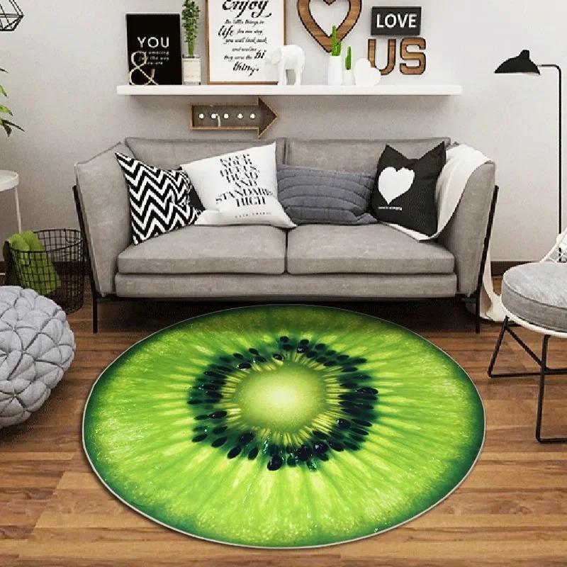 Fun Race Track Round Rug Soft Playful Floor Mat for Kids Room Living Room or Under Swivel Chair  Living Room Decoration Bedroom