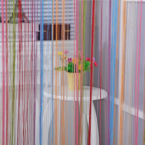 Buy 100*200cm Colorful String Curtain Decorative Drapes Thread Curtains ...