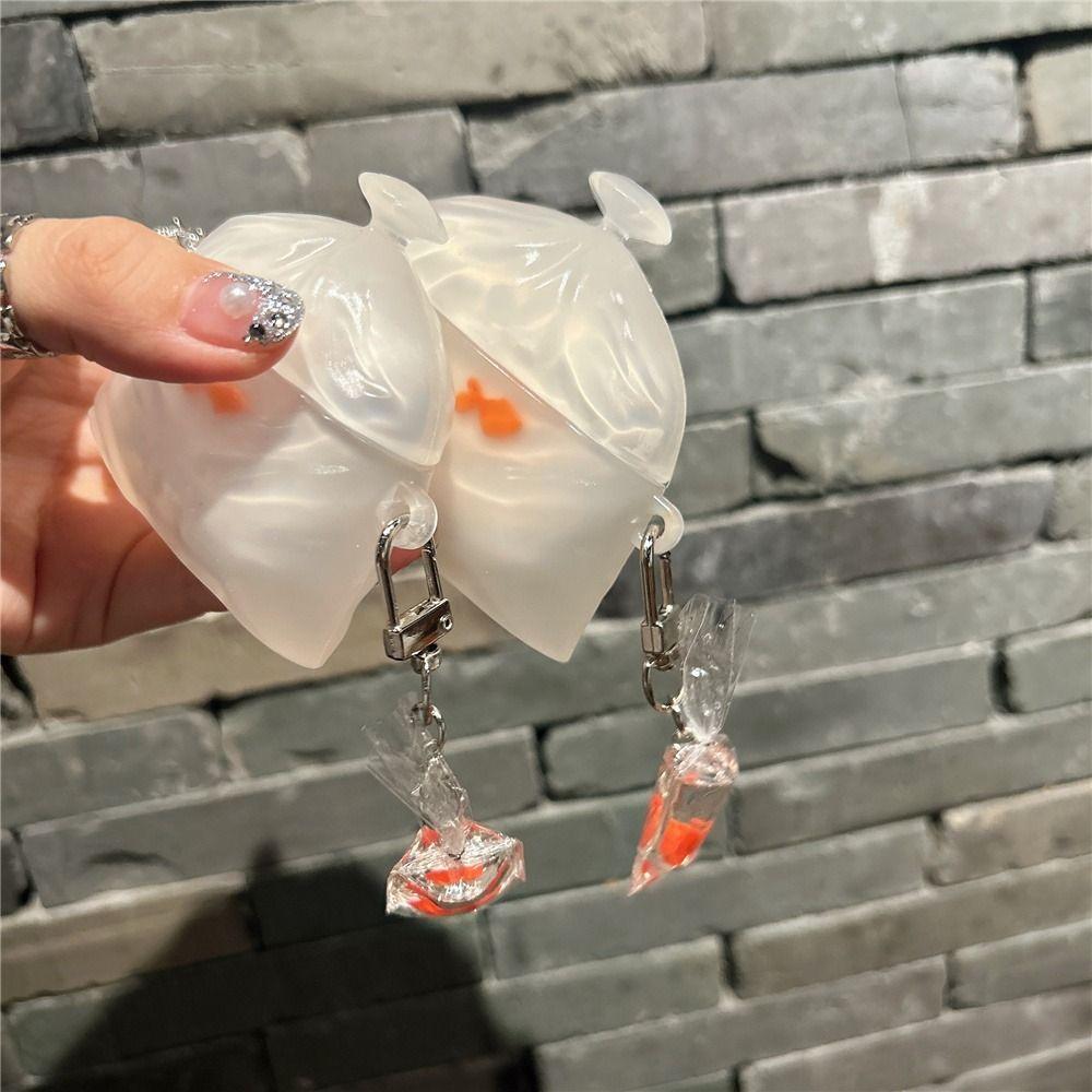 Anti-Fall Gold Fish Earphone Case Headphone Protective Case for Airpods 4 3 2 1/ Pro/Pro2