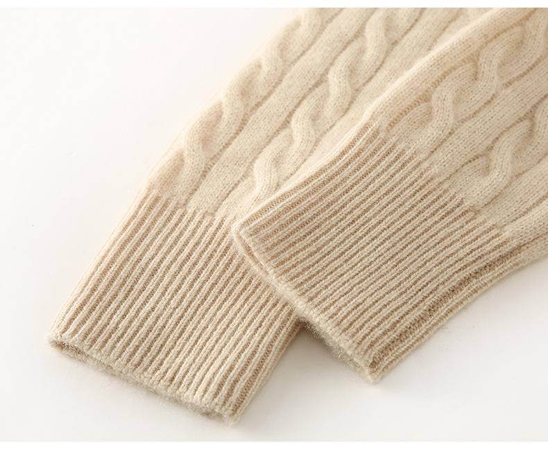 Lauren Chunky Knit Cardigan: Women's Autumn Winter Cashmere Jacket, Round Neck, Simple & Fashionable Sweater.
